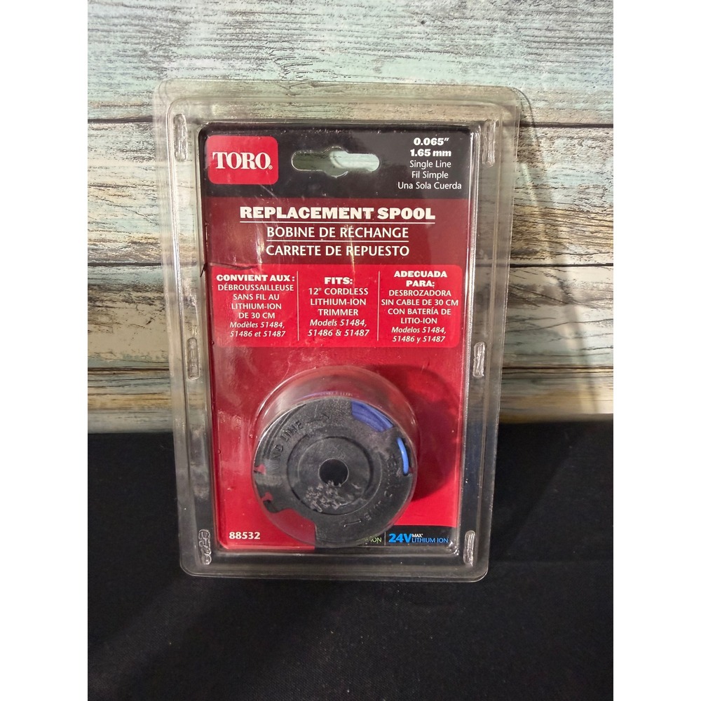 Toro Replacement Spool 88532 0.065" Black New 12" Cordless Trimmer 51484 51487
